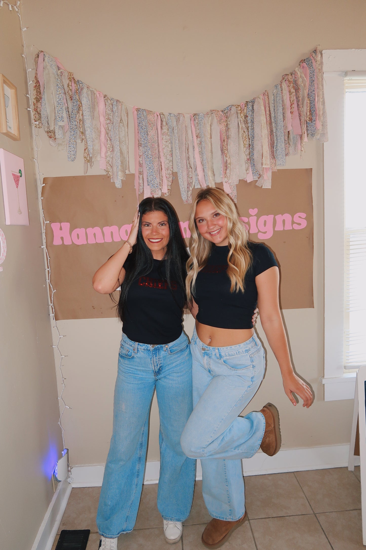 Chiefs glitter baby tee