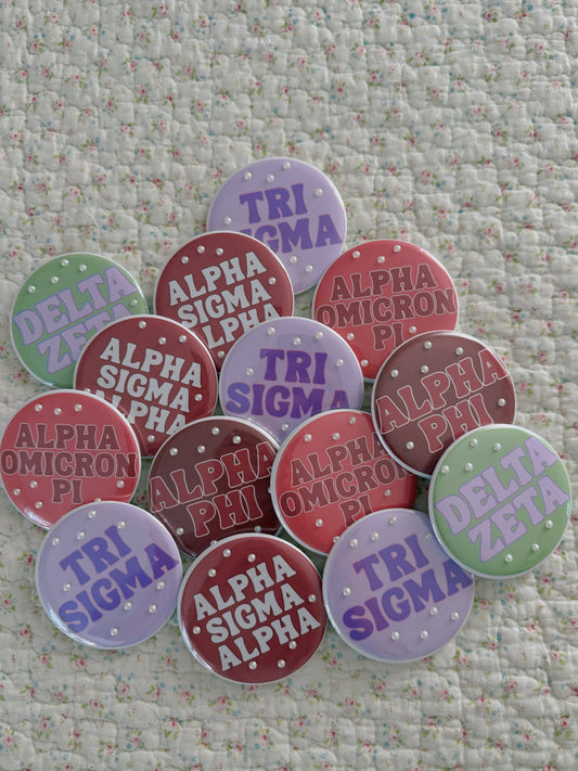 Sorority Buttons with Pearls
