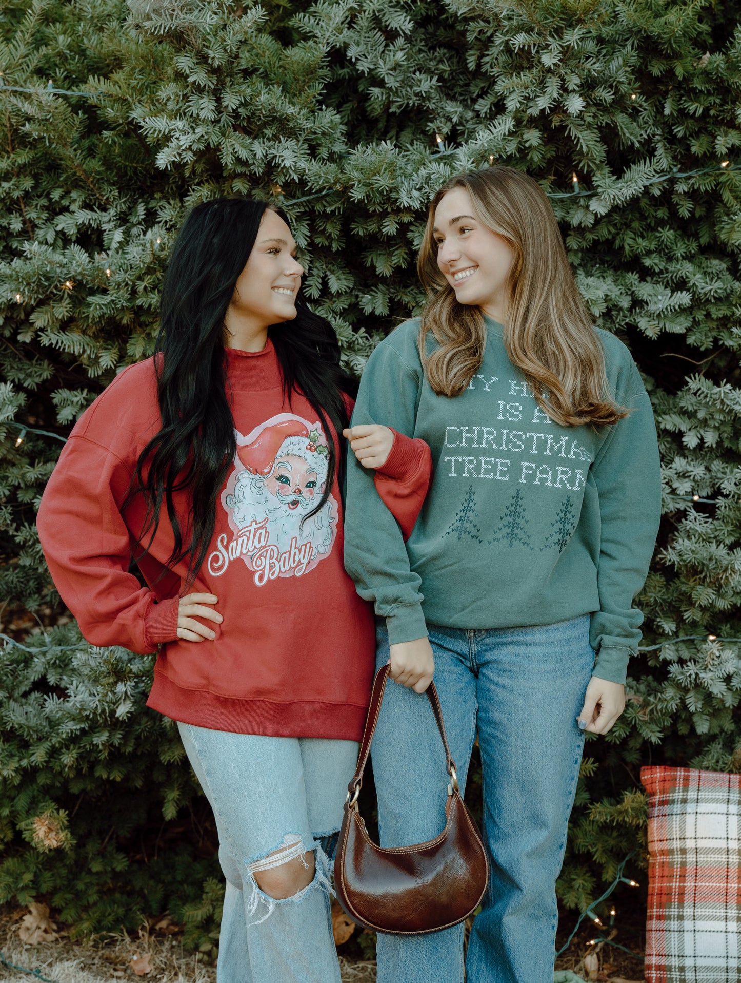 My Heart is a Christmas Tree Farm crewneck
