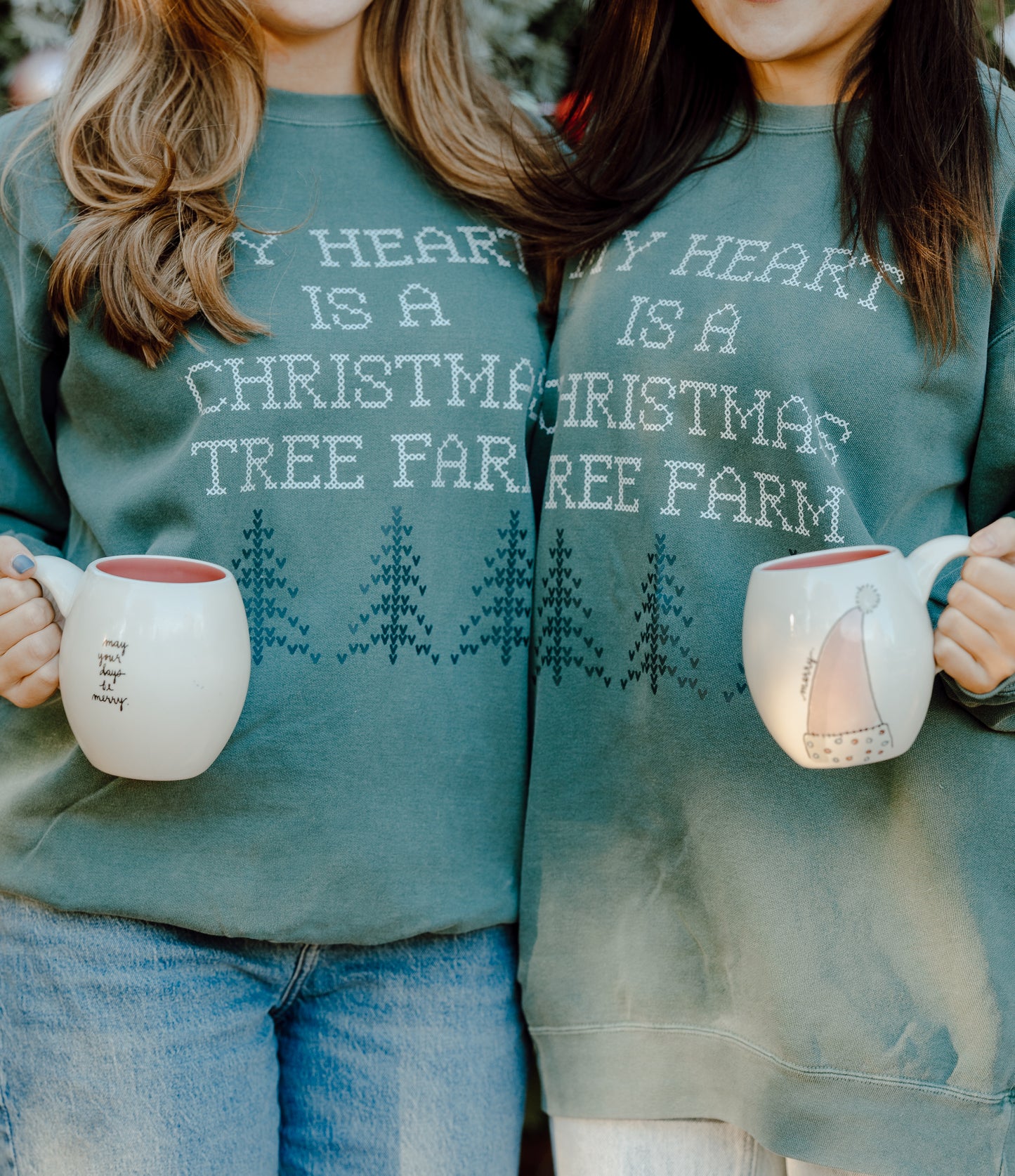 My Heart is a Christmas Tree Farm crewneck