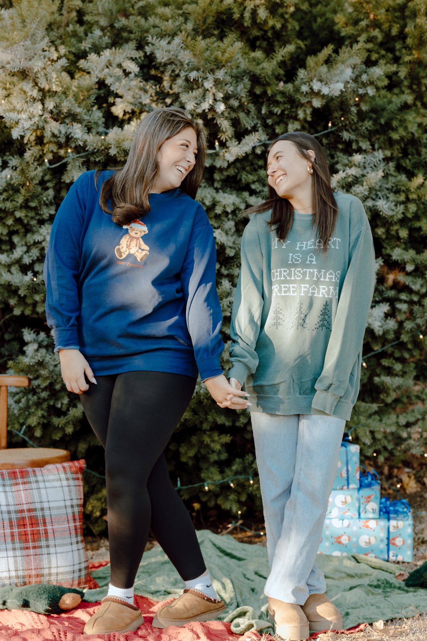 Merry Christmas teddy bear crewneck