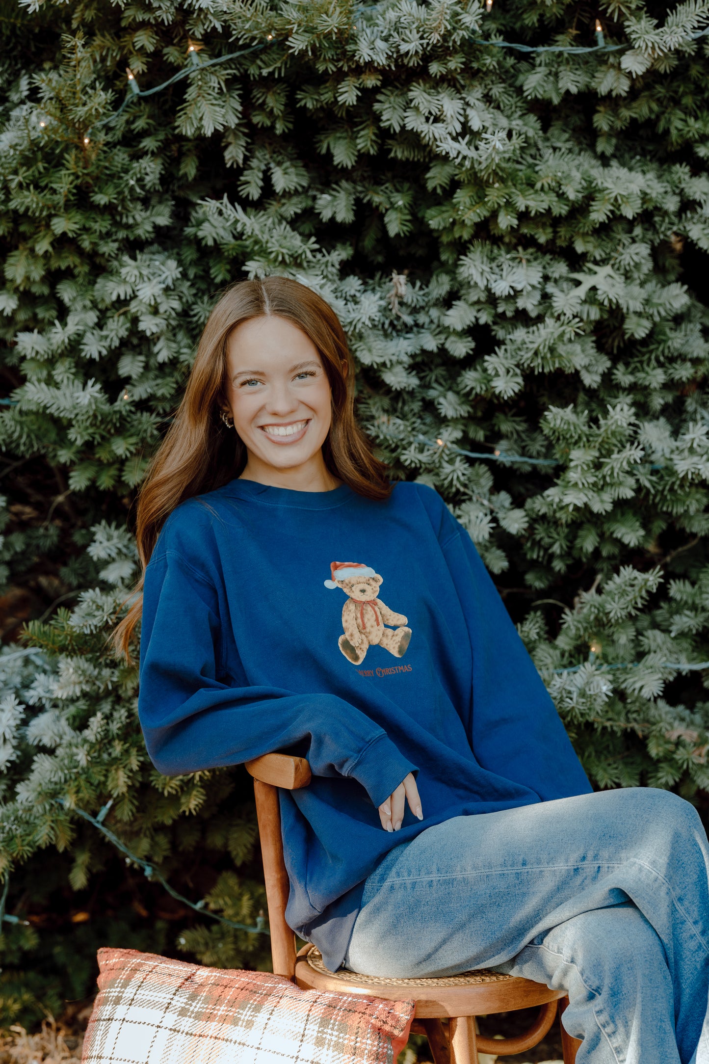 Merry Christmas teddy bear crewneck